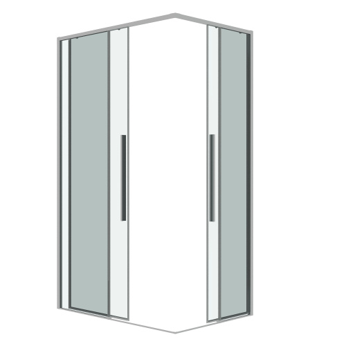 картинка Душевое ограждение Grossman Galaxy 1/2.K33.01.11.10.00-1/2.K33.01.70.10.00 (110х70х195) раздвижная,хром,стекло прозрачное,2 места от магазина Сантехстрой