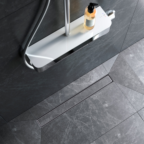 картинка W01SC-U11-060-04SB MasterFlow Трап для душа линейный универс затвор Tile 60см цвет сталь мат от магазина Сантехстрой