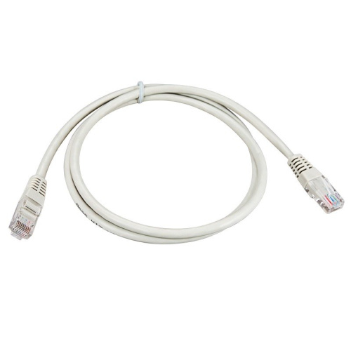 картинка Шнур коммутационный,  патч-корд,  U/UTP RJ45-RJ45 CAT 5e,  1,5м, PVC,  серый REXANT от магазина Сантехстрой