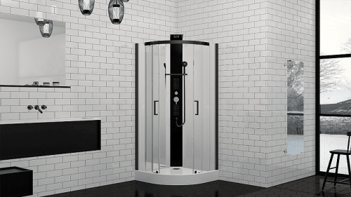 картинка Душевая кабина Black&White Galaxy G8701 90x90 8701900 с гидромассажем от магазина Сантехстрой