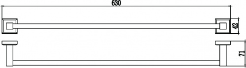 картинка Держатель для полотенец прямой 60 см Savol 95 (S-609524) от магазина Сантехстрой