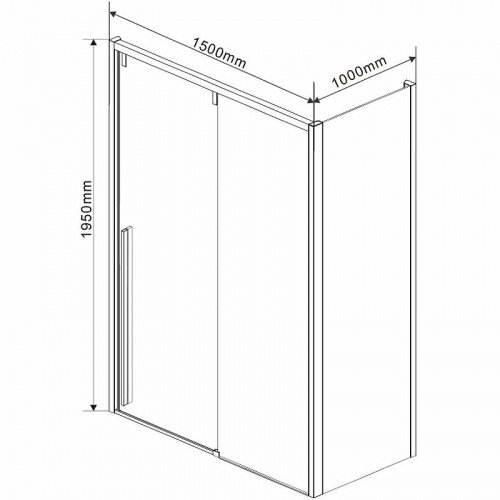 картинка Душевой уголок Vincea vsr-1l1015clb-1 от магазина Сантехстрой