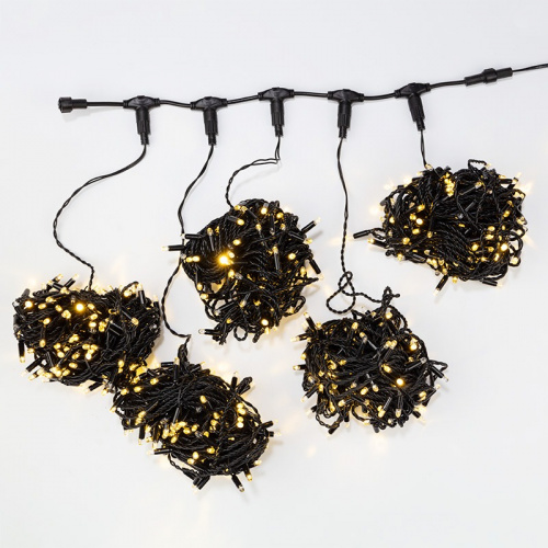 картинка Гирлянда LED ClipLight 24V,  5 нитей по 20 метров,  цвет диодов ТЕПЛЫЙ БЕЛЫЙ,  Flashing (Теплый белый) от магазина Сантехстрой