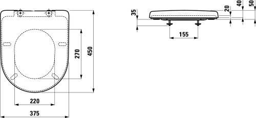 картинка 6.2096.6.395.000.1 СЕТ PRO унитаз подвесной Rimless 8.2096.6.000.000.1 + крышка-сиденье soft-close 8.9395.9.000.000.1 от магазина Сантехстрой