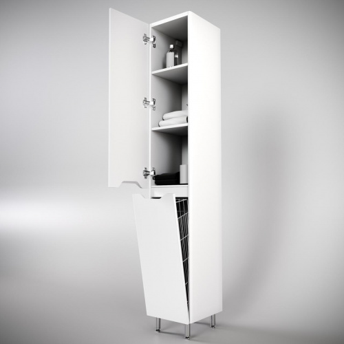 картинка Колонна универсальная "Марелла L" с корзиной, Люкс антискрейтч белый матовый, PLUS от магазина Сантехстрой