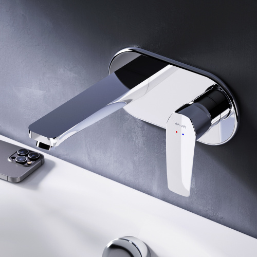 картинка F90A72200 Gem, смеситель д/умывальника, монтируемый в стену, хром, шт. от магазина Сантехстрой