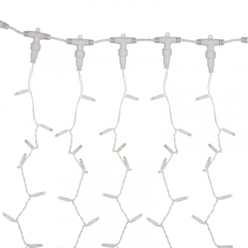 картинка Гирлянда Светодиодный Дождь 2х3м,  эффект мерцания,  белый провод,  230 В,  диоды БЕЛЫЕ от магазина Сантехстрой