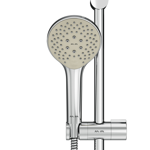 картинка F0190100 Gem душ.комплект: ручн.душ 3 ф-ции d 110 мм, штанга 700, шланг 1 750 мм, хром, шт. от магазина Сантехстрой