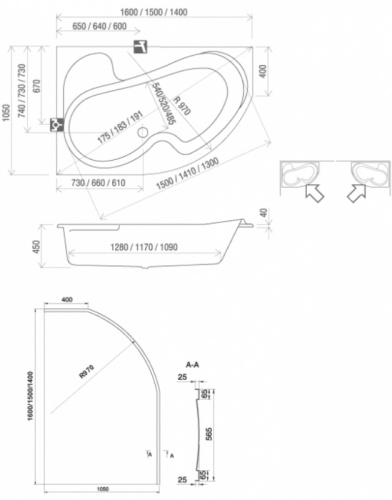 картинка Акриловая ванна Ravak Rosa I 140x105 L CI01000000 от магазина Сантехстрой