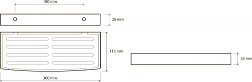 картинка Полка Bemeta Dark 102308080 black от магазина Сантехстрой