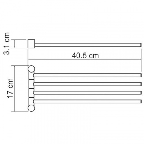 картинка Полотенцедержатель 40,5 см WasserKRAFT K-1034W от магазина Сантехстрой