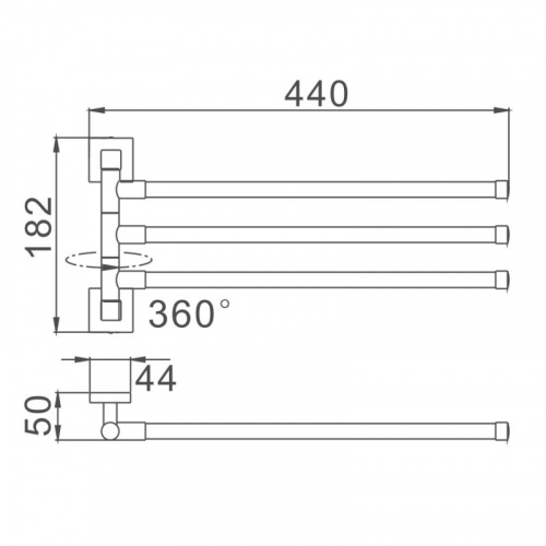 картинка Полотенцедержатель Haiba хром (HB8613) от магазина Сантехстрой