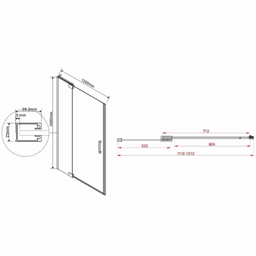 картинка Душевая дверь Vincea vdp-1e1112clgm от магазина Сантехстрой
