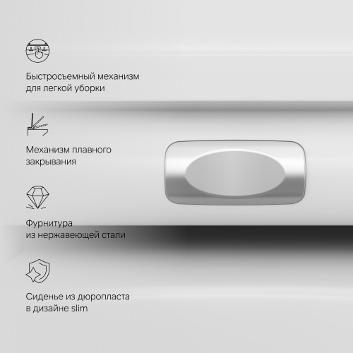 картинка C701700SC Spirit V2.0 подвесной унитаз FlashClean с сиденьем микролифт от магазина Сантехстрой