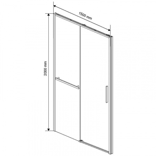 картинка Душевая дверь Vincea vds-1ss150clgm от магазина Сантехстрой