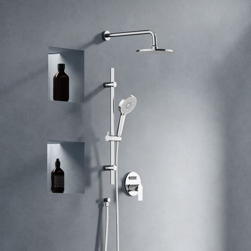картинка 947530000 Apollo встраиваемая душевая система с душевым смесителем и штангой, хром от магазина Сантехстрой