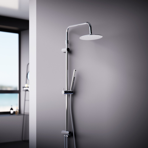 картинка 936000000 Scandinavian Pure душ.система: верх.душ 250 мм, ручн.душ 1 ф-ция, штанга 1050-1450, хром от магазина Сантехстрой