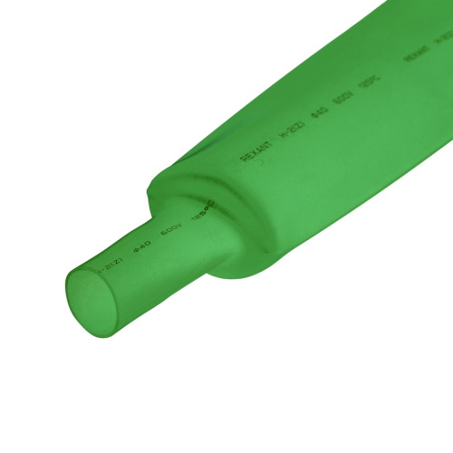 картинка Трубка термоусаживаемая ТУТ нг 40,0/20,0мм,  зеленая,  упаковка 10 шт.  по 1м REXANT от магазина Сантехстрой
