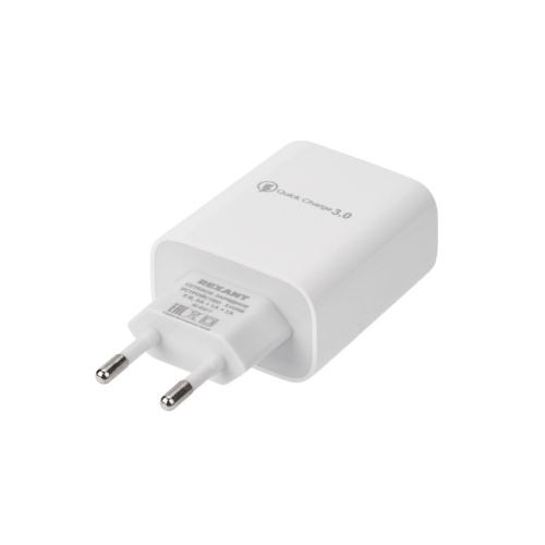 картинка Сетевое зарядное устройство для iPhone/iPad REXANT 3 x USB,  5V,  3 А + 1 А + 1 А,  белое от магазина Сантехстрой