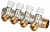 картинка Коллектор, Premium, 1" x 3/4"ЕК, 4 выхода, с регулирующими вентилями от магазина Сантехстрой
