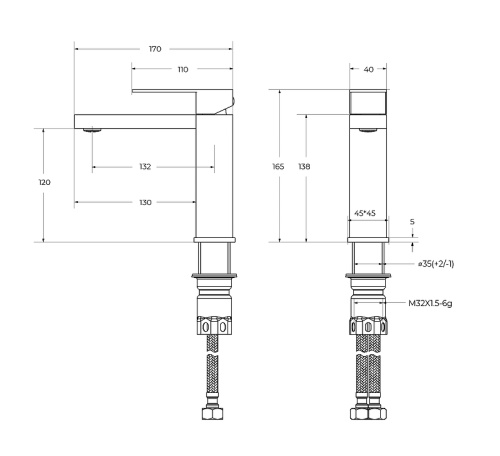 картинка Смеситель для раковины Cezares Slider SLIDER-LS-IN Сатин от магазина Сантехстрой