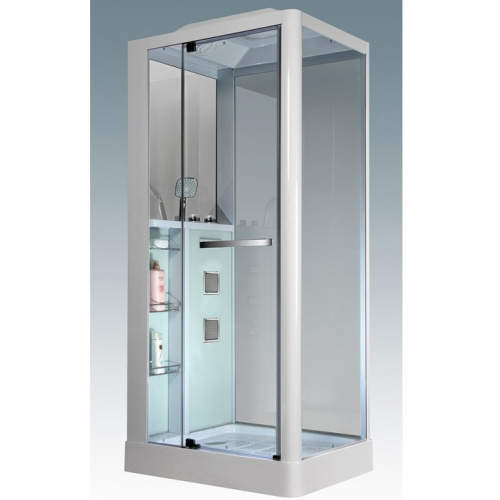 картинка Душевая кабина Grossman GR-122 100x80 профиль Белый стекло прозрачное от магазина Сантехстрой