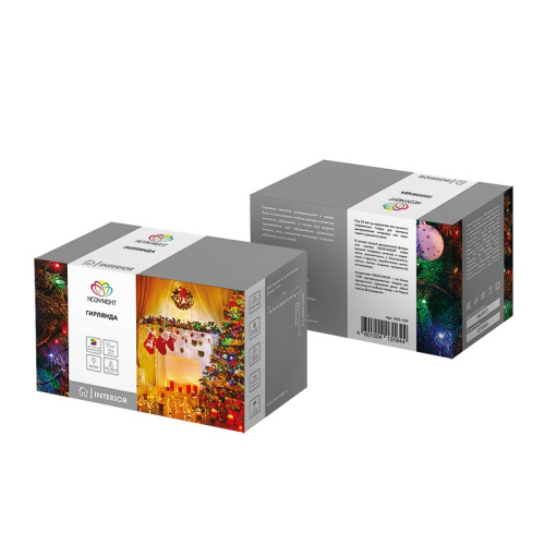 картинка Гирлянда Твинкл Лайт 10 м,  прозрачный ПВХ,  80 LED,  цвет Мультиколор от магазина Сантехстрой