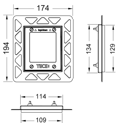 картинка TECE Рамка монтажная, TECEloop Urinal, черная от магазина Сантехстрой