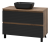 картинка Тумба под раковину Brevita Dakota 100 (черная) от магазина Сантехстрой
