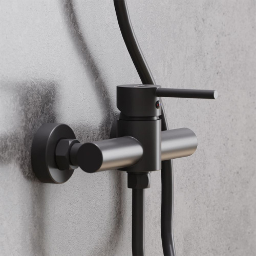 фото 362000300 scandinavian pure, смеситель для душа, чёрный