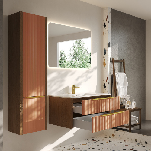 картинка Тумба под раковину/столешницу Валенсия 90, Бежево-розовый от магазина Сантехстрой