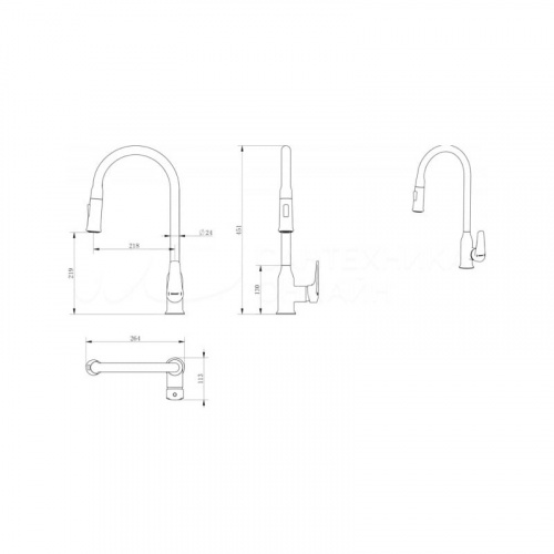 картинка Смеситель для кухни Haiba hb73816-7 Черный от магазина Сантехстрой
