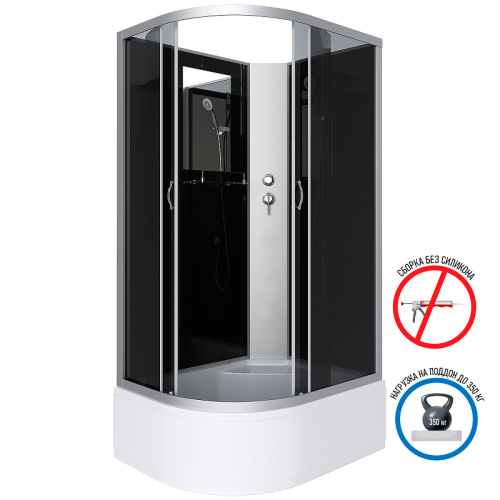 картинка Душевая кабина Niagara Classic 120x80 R NG-2510-14RBK без гидромассажа от магазина Сантехстрой