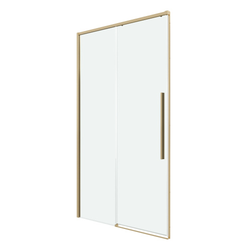 картинка Дверь в нишу 100.K33.01.120.32.00 Galaxy (120*195) золото сатин, стекло прозрачное, 1 место от магазина Сантехстрой
