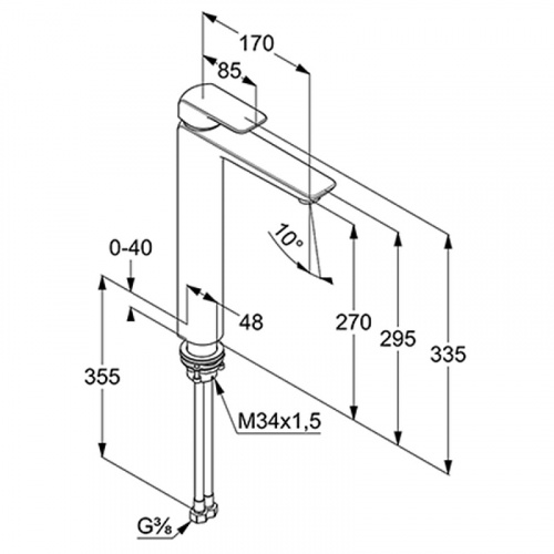 картинка Смеситель для раковины Kludi 412980575 Хром от магазина Сантехстрой