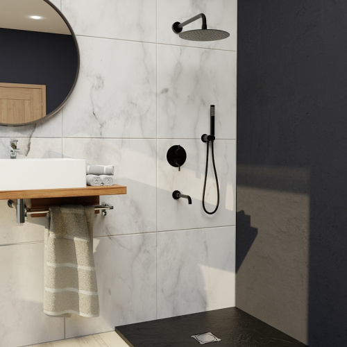 картинка Душевая система RGW Shower Panels SP-55B 51140855-04 Черная матовая от магазина Сантехстрой