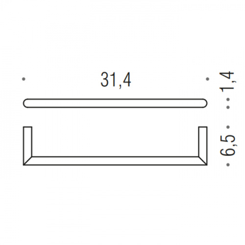 картинка Colombo Mini Полотенцедержатель 31,4 см, цвет: PVD нержавеющая сталь от магазина Сантехстрой