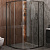 картинка Душевой уголок Cezares Molveno 130x130 MOLVENO-R-22-100+30-C-GM-IV профиль Оружейная сталь стекло прозрачное от магазина Сантехстрой