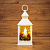 картинка Декоративный фонарь со свечкой,  белый корпус,  размер 10,5х10,5х24 см,  цвет ТЕПЛЫЙ БЕЛЫЙ от магазина Сантехстрой