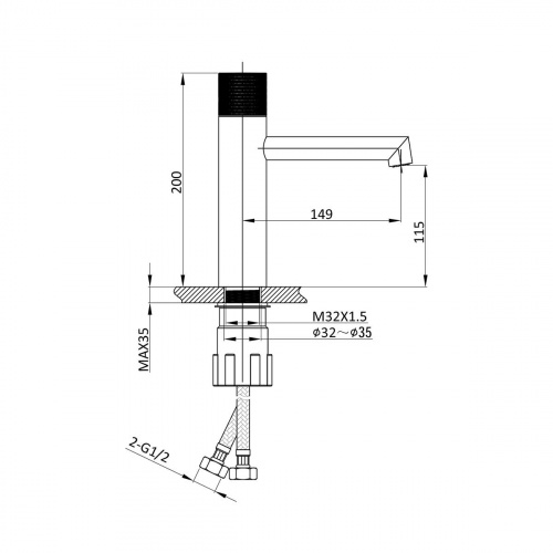 картинка Смеситель для раковины Desire VBF-1D3GM, вороненая сталь от магазина Сантехстрой