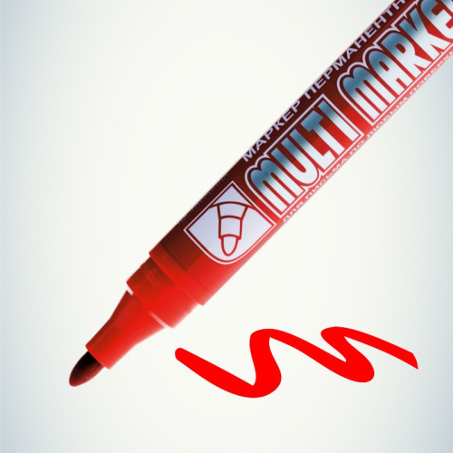 картинка Маркер перманентный Multi Marker 3мм,  красный,  пулевидный Crown от магазина Сантехстрой