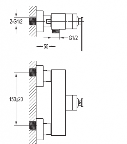 фото смеситель для душа cezares city city-d-01