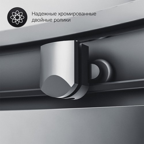 картинка W93G-404-100280-BT Gem S душ.ограждение 100х80 прям.,стекло прозрачное, профиль черный мат.,без подд от магазина Сантехстрой