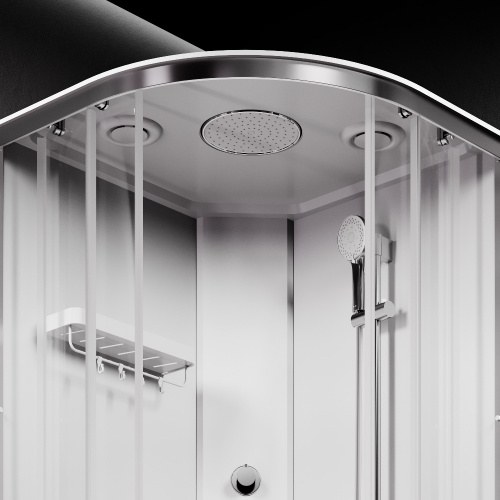 картинка W94C-401-090MT X-Joy кабина душевая  90x90, 1/4 круга,  профиль мат.хром, стекло прозрачное от магазина Сантехстрой