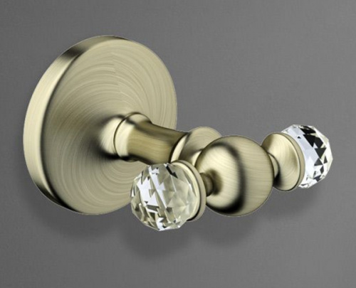 картинка Двойной крючок Art&Max Antic Crystal AM-E-2686SJ-Br Бронза от магазина Сантехстрой