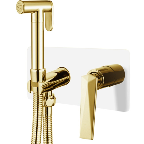 картинка Гигиенический душ со смесителем Boheme Venturo 387-W Золото Белый от магазина Сантехстрой