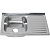 картинка Мойка 8050 L MELANA 0,8/180 накладная прямоугольная с сифоном (005 t L *10) от магазина Сантехстрой