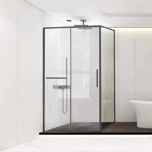 картинка Душевой уголок Slim Soft VSR-1SS8013CLGM, 1300*800, вороненая сталь, стекло прозрачное от магазина Сантехстрой