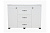 картинка Тумба под раковину Misty Дуэт - 120 белая матовая с тремя ящиками П-Ду061203я01-1 от магазина Сантехстрой
