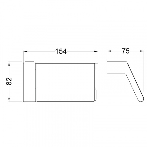 картинка Бумагодержатель Timo Torne черный (43042/03) от магазина Сантехстрой